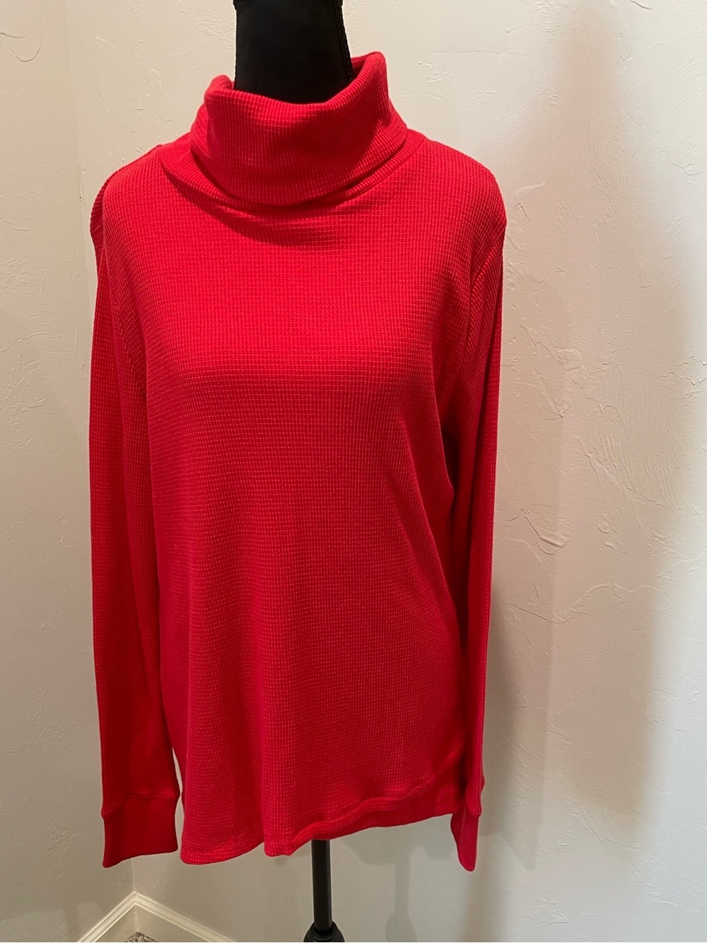 Eddie Bauer Red Turtleneck Thermal Sweater - Picture 1 of 5